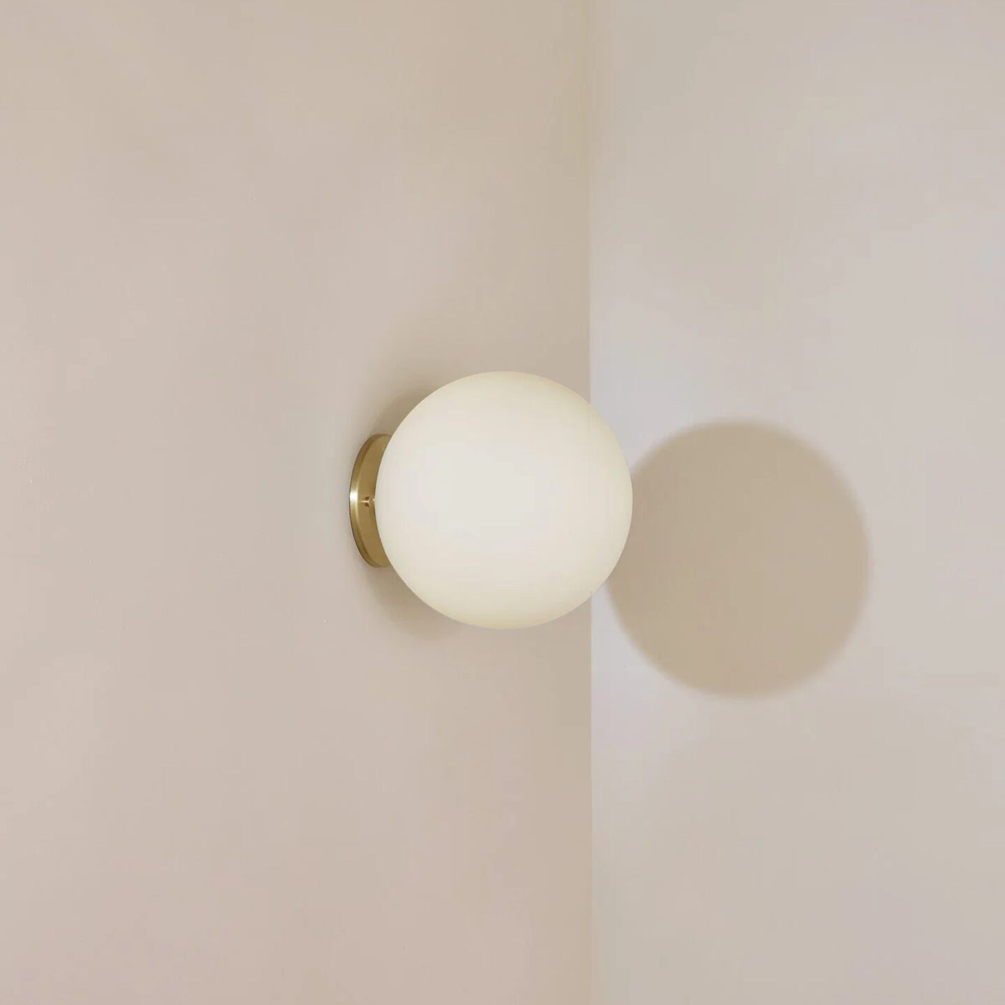 Orb Surface Sconce Large Brass